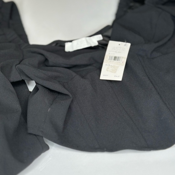 NWT ASTR the Label Women's Black Puff Sleeve Square Neck Corset Crop Top… - Picture 7 of 9